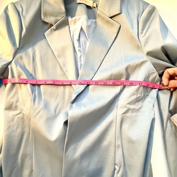 NWT choosy light blue, long-sleeved, belted blazer jacket. Size 12 - Picture 9 of 11